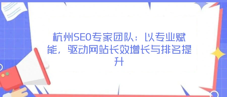 杭州SEO專家團隊：以專業(yè)賦能，驅動網站長效增長與排名提升