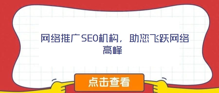  網絡推廣SEO機構，助您飛躍網絡高峰