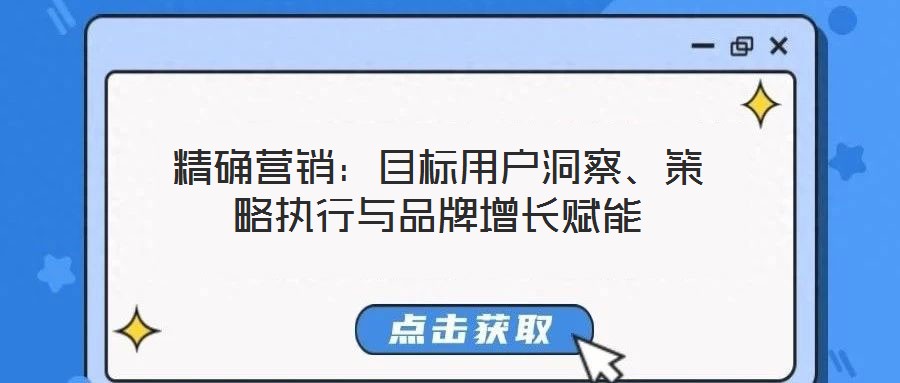 精確營銷：目標用戶洞察、策略執行與品牌增長賦能