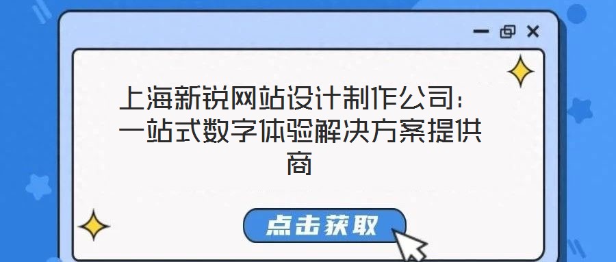 上海新銳網站設計制作公司：一站式數字體驗解決方案提供商